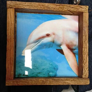 Blue Dolphins lobster trap artwork..A MUST! NWT